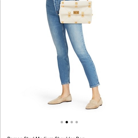 Valentino Roman Stud Medium Purse - Cream - Picture 7 of 11